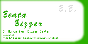 beata bizzer business card